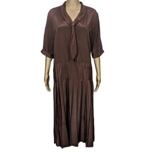 Vintage Jonathan Martin Brown Dress Large